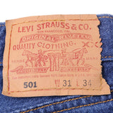 VINTAGE LEVIS 501 JEANS INDIGO 1990'S SIZE W30 L33 MADE IN USA