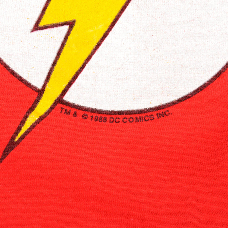 VINTAGE THE FLASH DC COMICS TEE SHIRT 1988 SIZE LARGE MADE IN USA