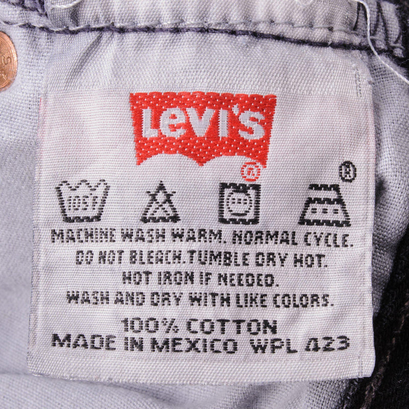 VINTAGE LEVIS 501 JEANS BLACK 1990'S SIZE W27 L28 MADE IN USA
