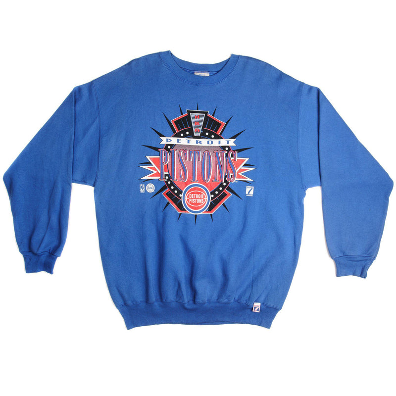 Vintage NBA Detroit Pistons Sweatshirt Size XL Made In USA.