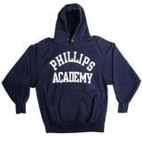 Vintage Champion Reverse Weave Phillips Academy Hoodie Sweatshirt 1990-Mid 1990’s Size Large Made In USA.