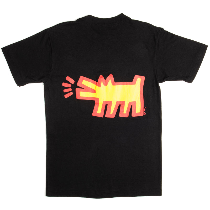 Vintage Keith Haring Tee Shirt 1990S Size Small Made In USA With Single Stitch Sleeves.