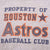 Vintage Property of Houston Astros Baseball Club Hanes Poly cotton Tee Shirt 1980's Size Medium Made In USA With Single Stitch Sleeves.
