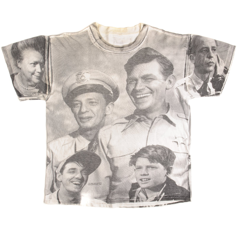 Vintage All Over Print The Andy Griffith Show Tee Shirt 1992 Size Large.