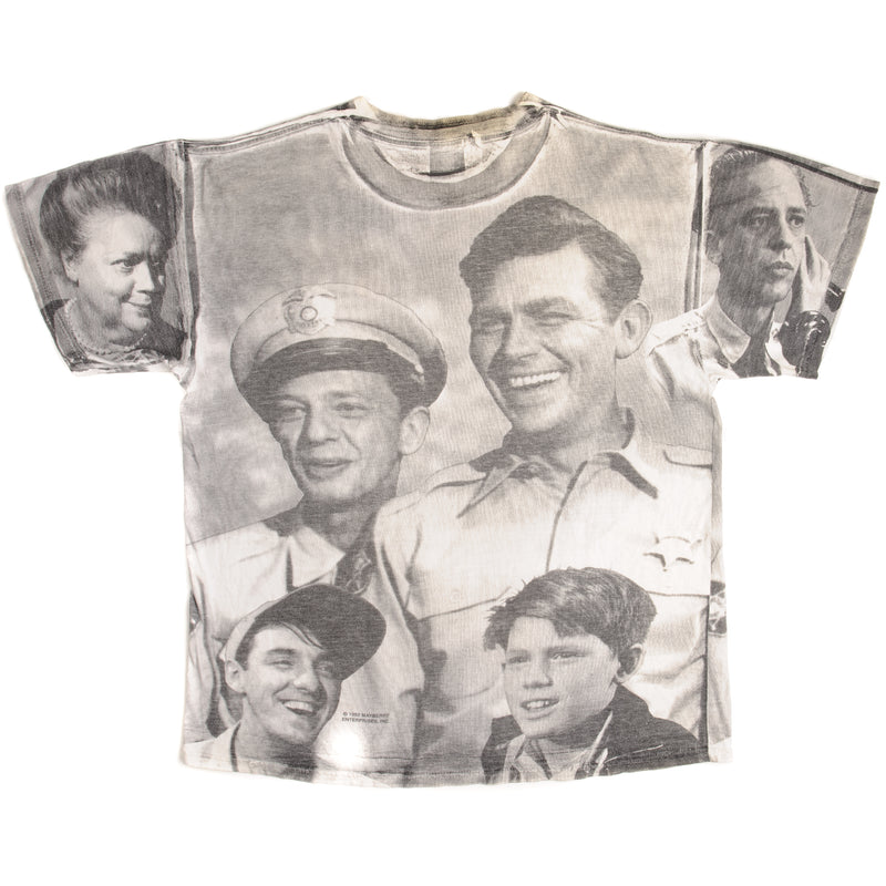 Vintage All Over Print The Andy Griffith Show Tee Shirt 1992 Size Large.