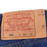 VINTAGE LEVIS 501 JEANS INDIGO 1990'S SIZE W35 L32 MADE IN USA