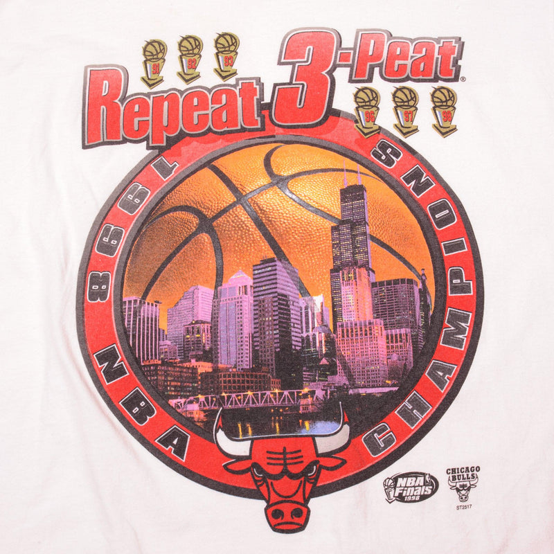 VINTAGE STARTER NBA CHICAGO BULLS TEE SHIRT 1998 SIZE LARGE