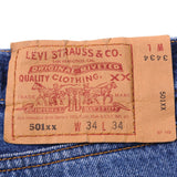 VINTAGE LEVIS 501 JEANS INDIGO 1990'S SIZE W32 L30 MADE IN USA