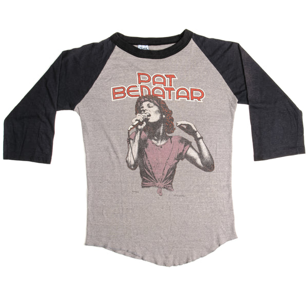 Vintage Pat Benatar Precious Time Tour 1981 Raglan Tee Shirt Size Small Made In USA.
