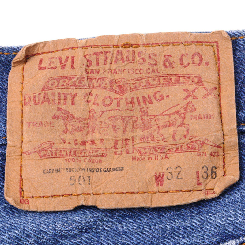 VINTAGE LEVIS 501 JEANS INDIGO 1985-1988 SIZE W30 L32 MADE IN USA