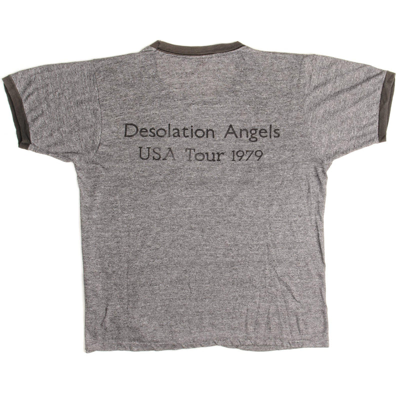 Vintage Bad Company Desolation Angels USA Tour 1979 Tee Shirt Size Small Made In USA With Single Stitch Sleeves.