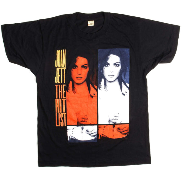 Vintage Joan Jett The Hit List Tour 1990 Tee Shirt Size Medium Made In USA.