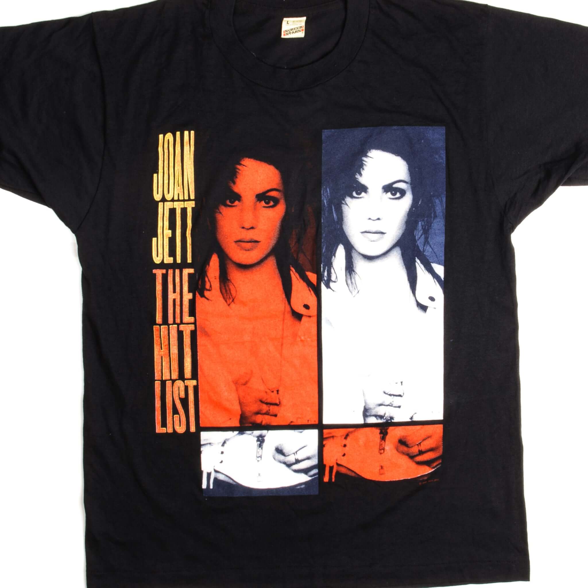VINTAGE JOAN JETT THE HIT LIST TOUR TEE SHIRT 1990 SIZE MEDIUM MADE IN USA