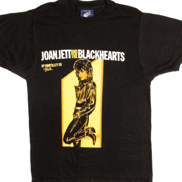 CAMISETA VINTAGE DE JOAN JETT THE BLACKHEARTS UP YOUR ALLEY, 1988, PEQUEÑA, FABRICADA EN EE. UU.