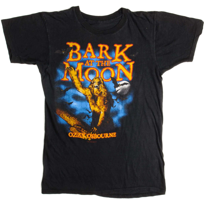 Vintage Ozzy Osbourne Bark At The Moon Us Tour Tee Shirt 1984 Size Small Made In USA With Single Stitch Sleeves.