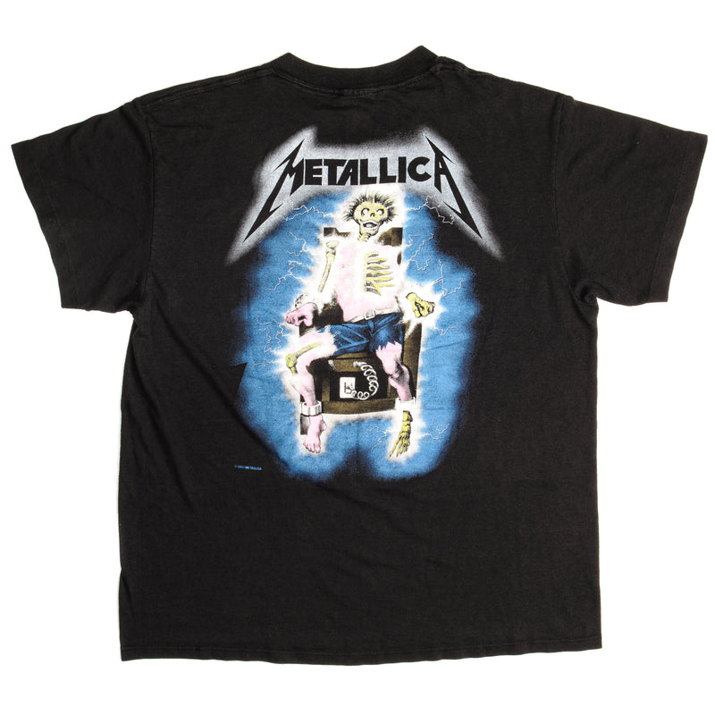 Vintage Metallica Metal Up Your Ass Spring Ford Classic Tee Shirt 1989 Size Medium Made In USA With Single Stitch Sleeves.