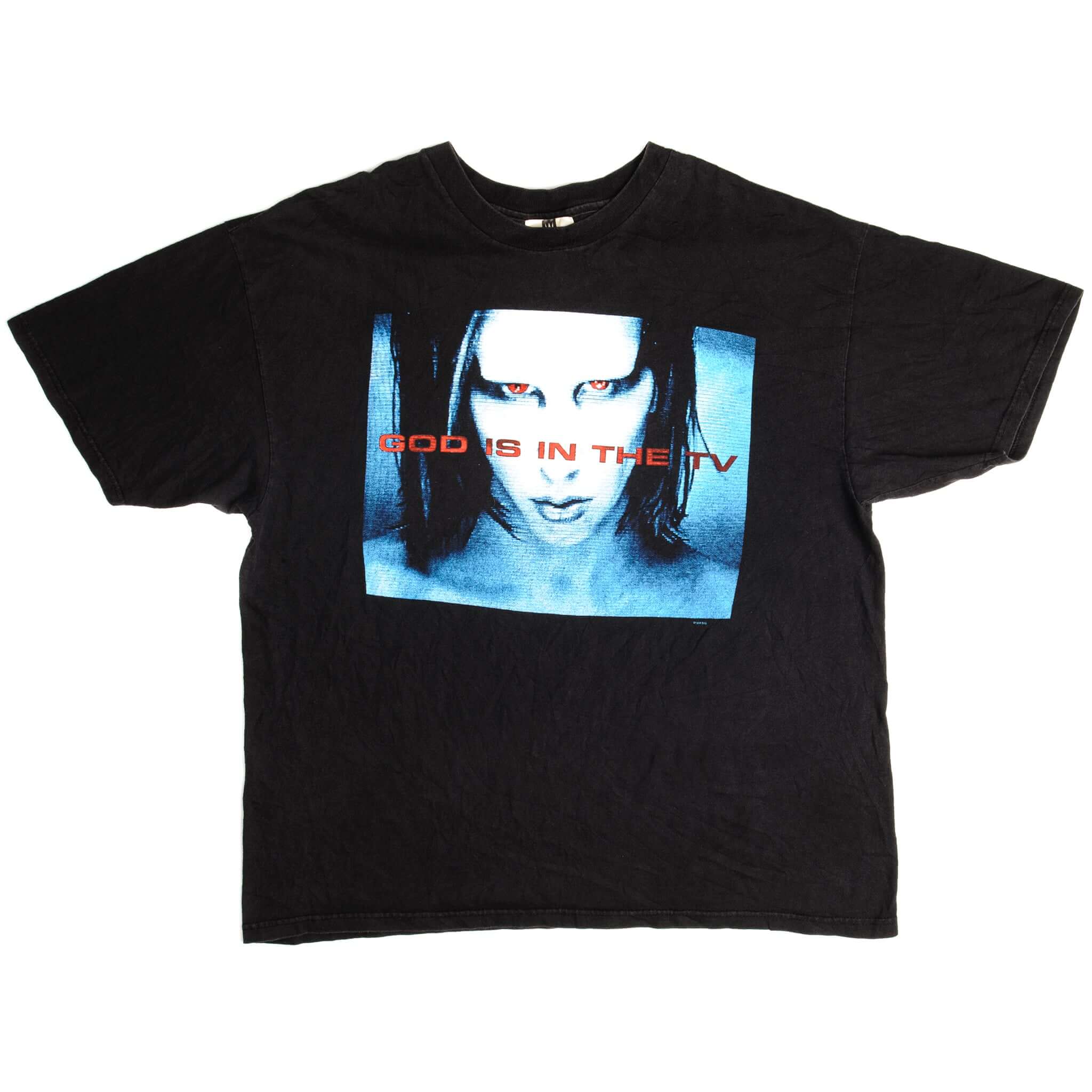 Vintage Marilyn Manson God Is In The TV Winterland Tee Shirt 1998 Size XL.