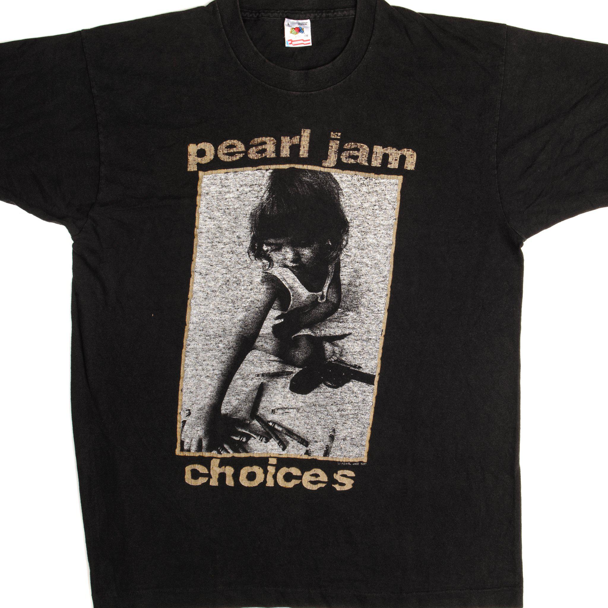 VINTAGE PEARL JAM TEE SHIRT 1992 SIZE LARGE MADE IN USA – Vintage rare usa