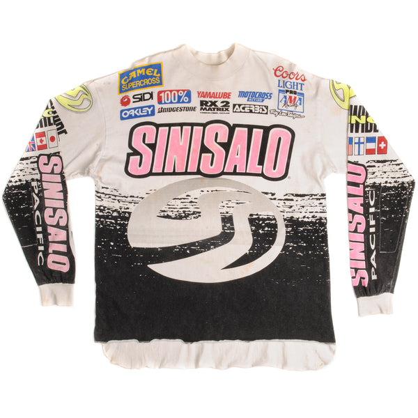 Vintage Sinisalo Pacific Worldwide Racing Long Sleeves Tee Shirt Size XL.