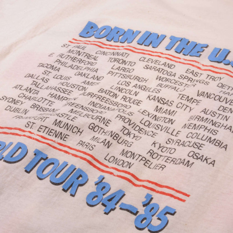 Vintage Bruce Springsteen And The E Street Band Born In USA World Tour 84-85 Tee Shirt Size Small. Made In USA.