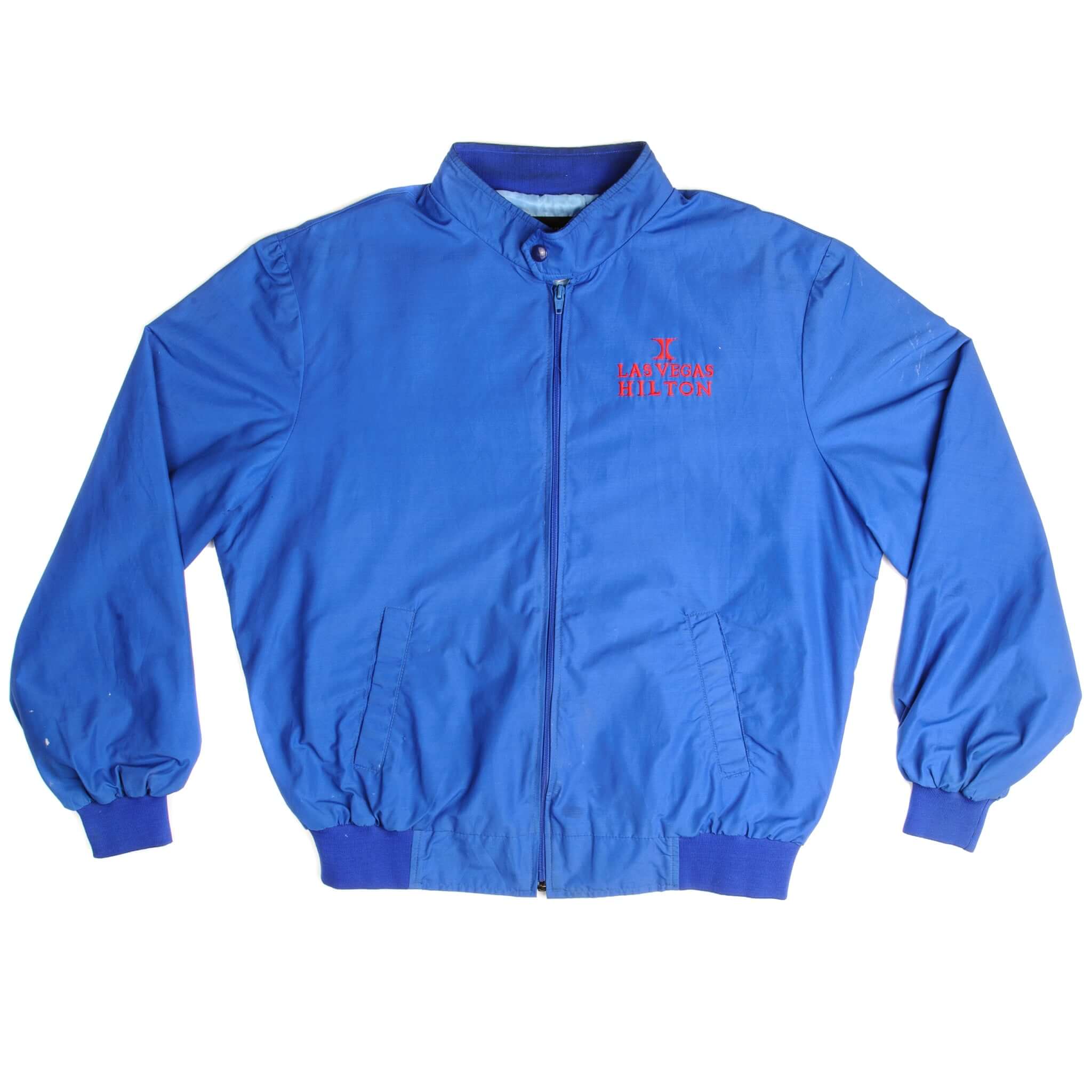 Hilton Las Vegas   Mike Tyson VS Pinklon Thomas  Tony Tucker VS Buster Douglas  Where the historic battle are rough.  Vintage Nylon Jacket May 30th 1987 Size Large.