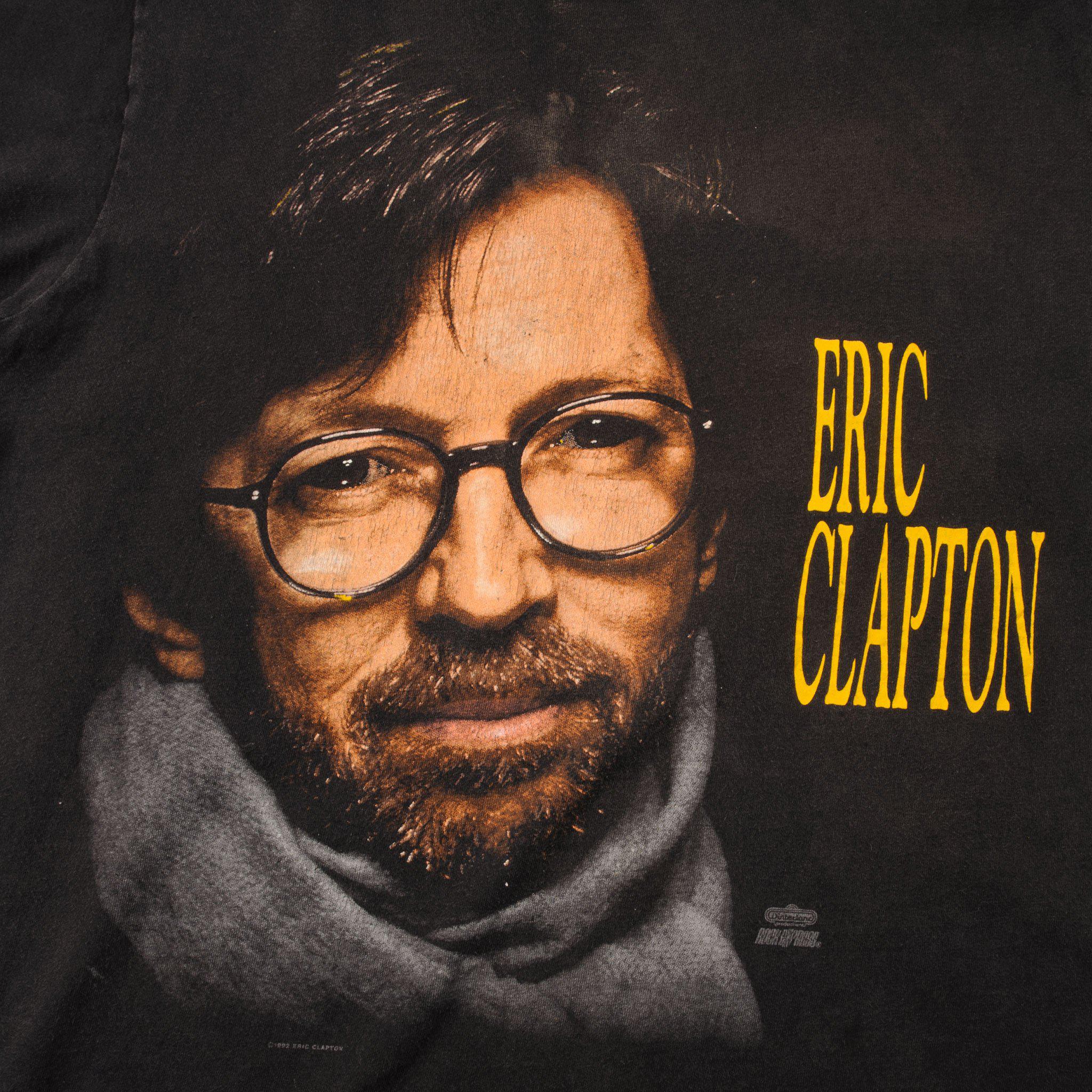 VINTAGE ERIC CLAPTON US TOUR TEE SHIRT 1992 SIZE LARGE MADE IN USA