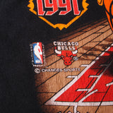 Vintage NBA Chicago Bulls World Champs 1993 Tee Shirt With Single Stitch Sleeves From The 1993 NBA Finals. Size XL. Made In USA