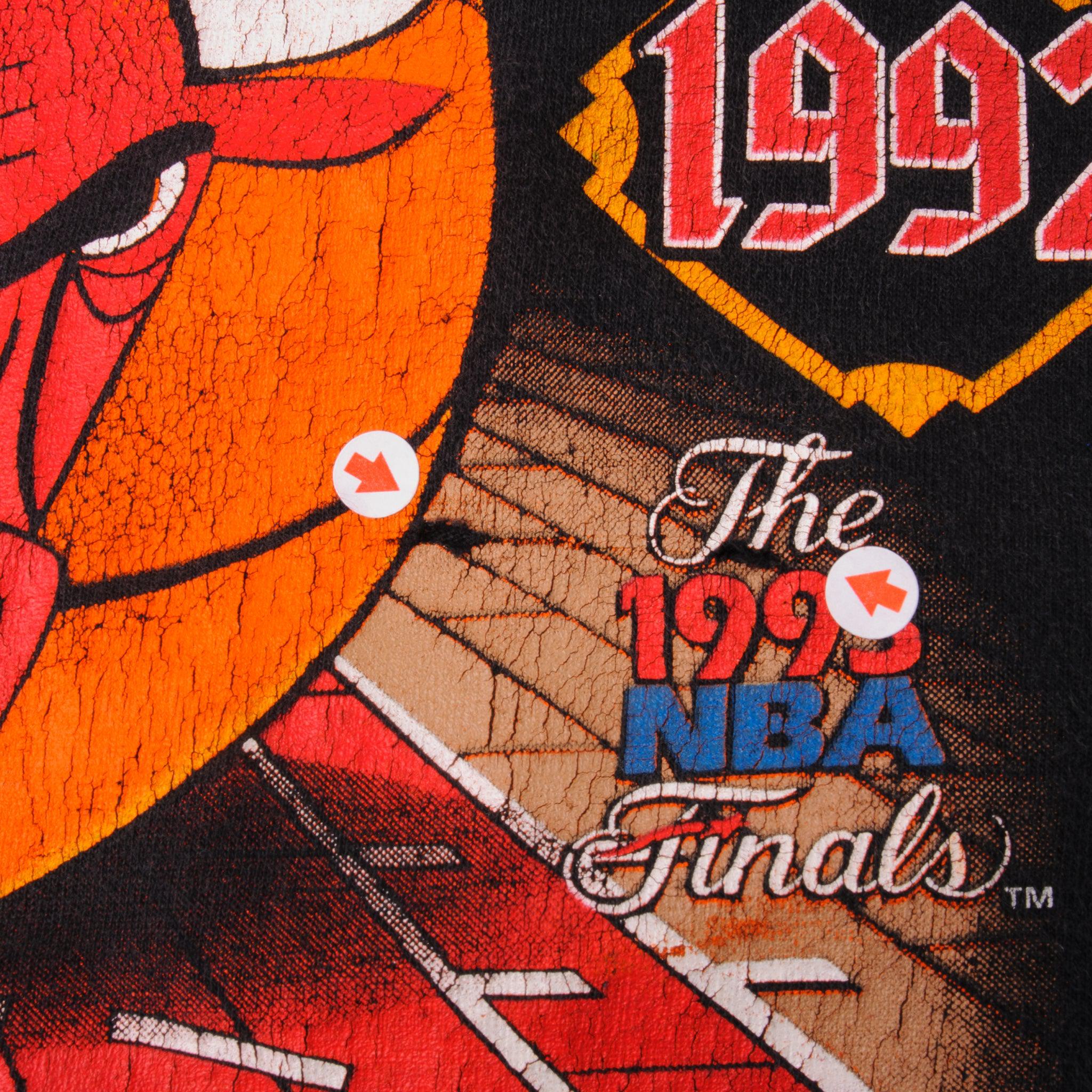 Vintage 1993 NBA Chicago Bulls Championship Square Logo T Shirt Sz
