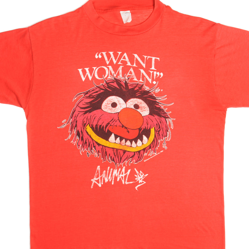 VINTAGE THE MUPPET SHOW ANIMAL TEE SHIRT 1981 SIZE LARGE MADE IN USA