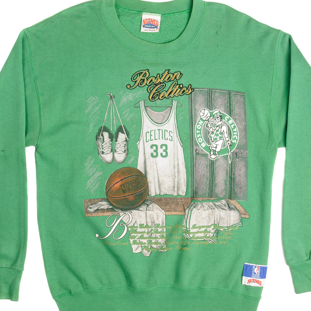 Vintage Style 1990s Boston Celtics Basketball Logo Crewneck