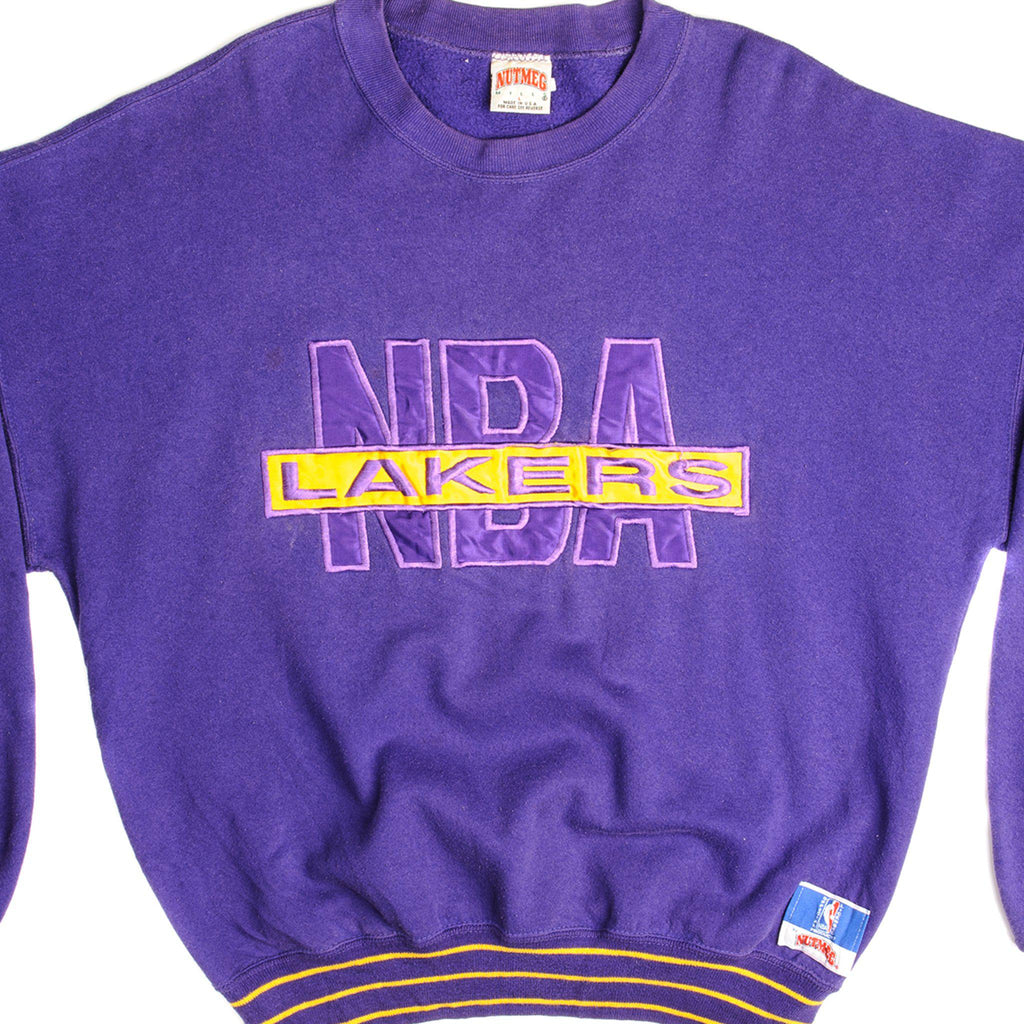 VINTAGE NBA LOS ANGELES LAKERS SWEATSHIRT SIZE LARGE MADE IN USA 1990s