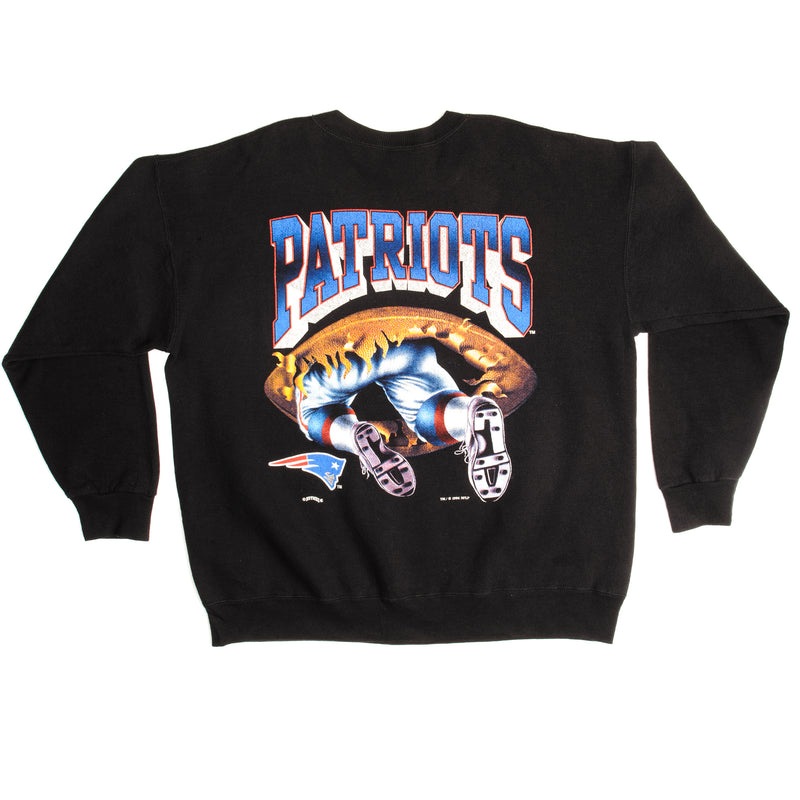 Vintage NFL New England Patriots Nutmeg Mills Sweatshirt 1994 Size XL Made In USA.