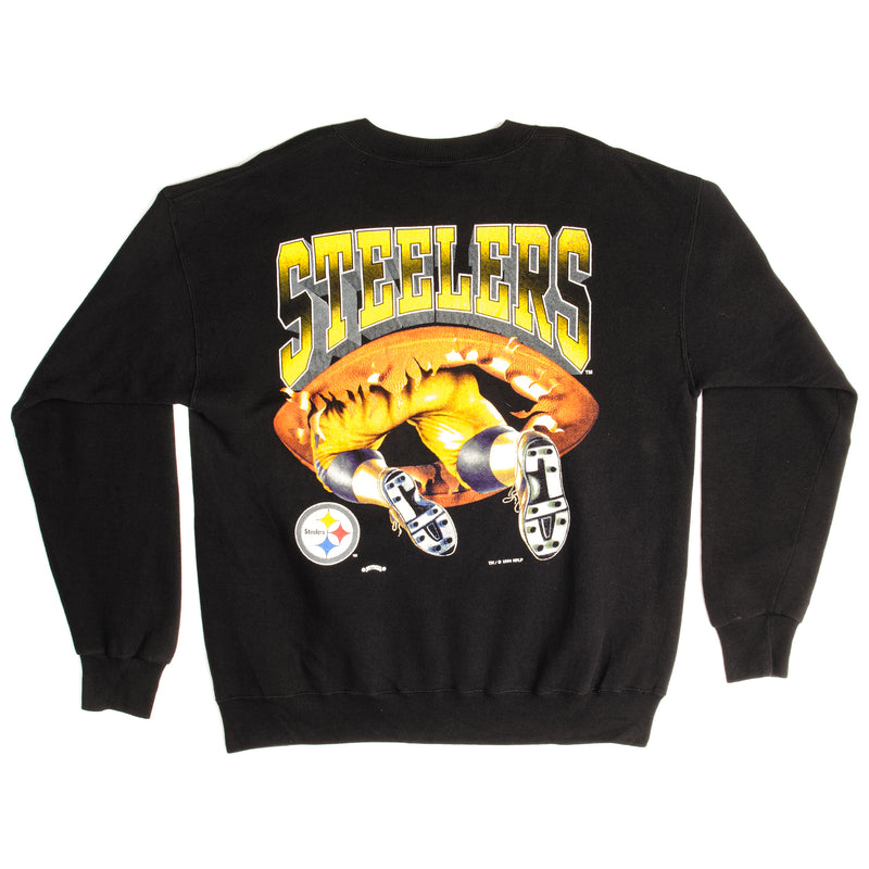 Vintage NFL Pittsburgh Steelers Nutmeg Mills Sweatshirt 1994 Size Large Made In USA.
