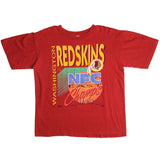 Vintage National Football Conference Washington Redskins NFC East Champs 1991 Salem Sportswear Tee Shirt Size Large Made In USA With Single Stitch Sleeves.