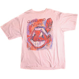 Vintage MLB Cleveland Indians Underground Activewear Tee Shirt 1997 Size X-Large Made In USA With Single Stitch Sleeves.