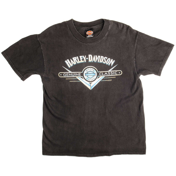 Vintage Harley Davidson Villa Park Illinois Hanes Tee Shirt 1998 Size Medium Made In USA.