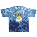 Vintage Tie-Dye Universal Studio Jurassic Park I Survived Tee Shirt 1996s Size 2X-Large With Single Stitch Sleeves.