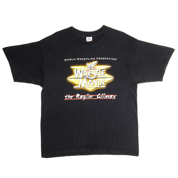 Vintage World Wrestling Federation Wrestle Mania The Ragin' Climax Alstyle Apparel & Activewear Tee Shirt 1999 Size X-Large.