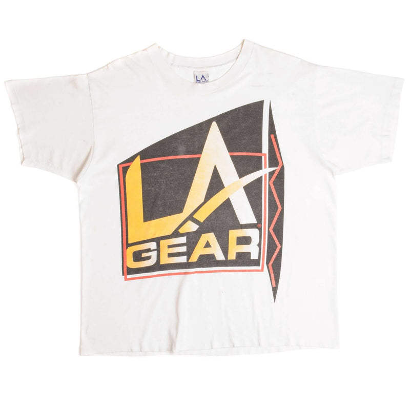 Vintage La Gear Tee Shirt 1990s Size X-Large Made In USA With Single Stitch Sleeves.