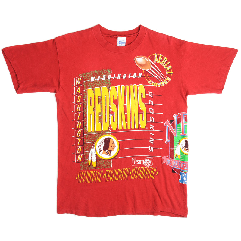 Vintage National Football League Washington Redskins Tee Shirt 1992 Size Medium Made In USA With Single Stitch Sleeves.