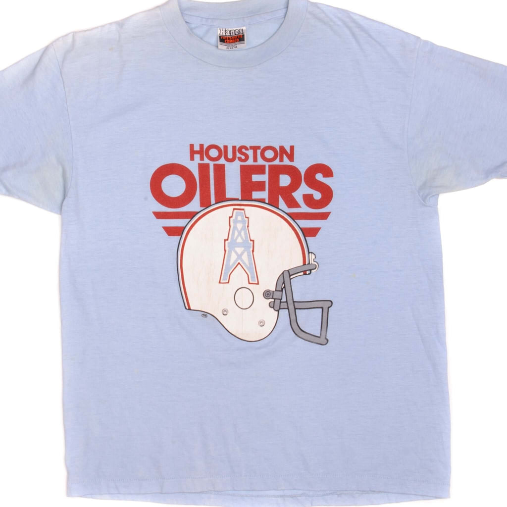 VINTAGE NFL HOUSTON OILERS TEE SHIRT 1970s SIZE MEDIUM MADE IN USA