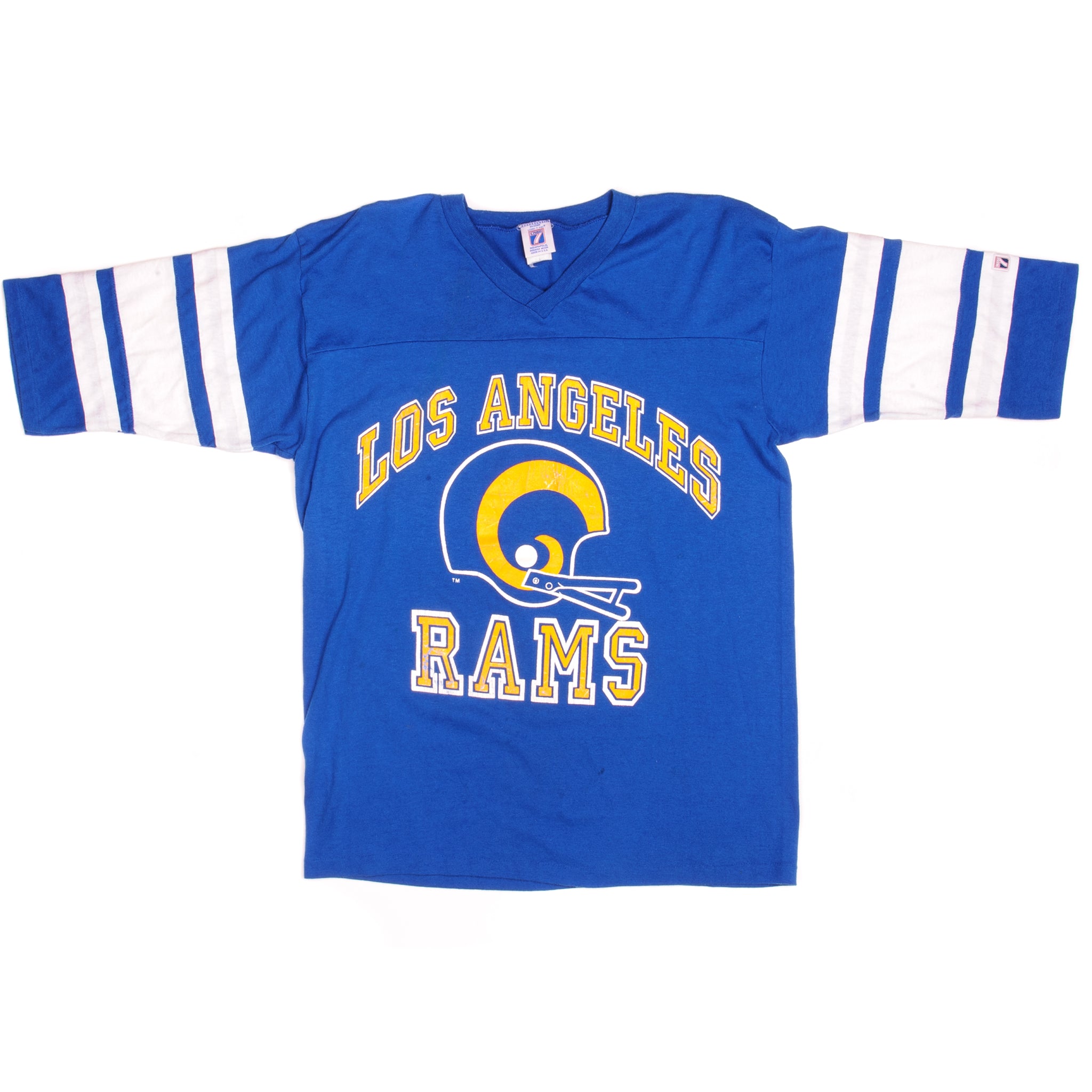 VINTAGE NFL LOS ANGELES RAMS TEE SHIRT SIZE LARGE MADE IN USA 1980s