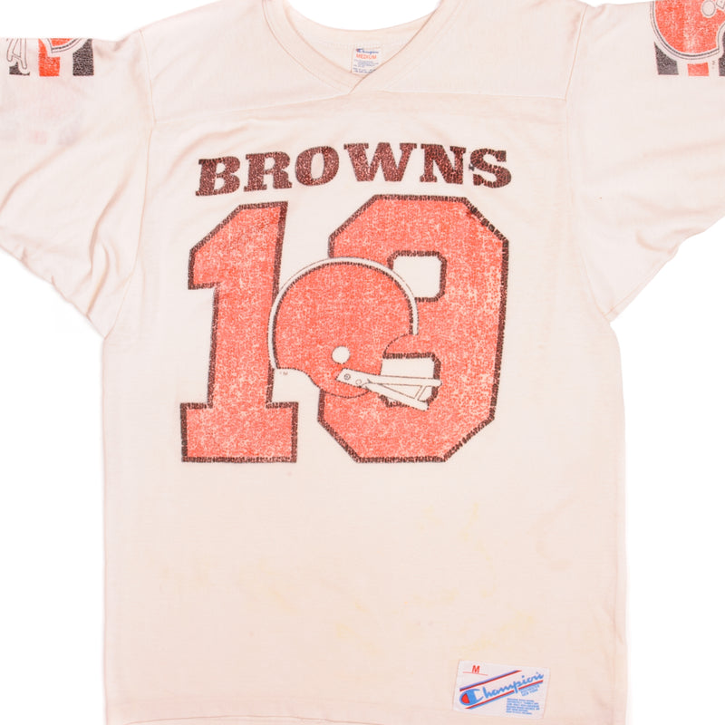 VINTAGE CHAMPION NFL BROWNS TEE SHIRT EARLY 1980s-1990s SIZE MEDIUM MADE IN USA