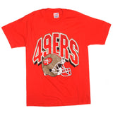 Vintage NFL San Francisco 49ERS Tee Shirt 1990s Size Medium With Single Stitch Sleeves.
