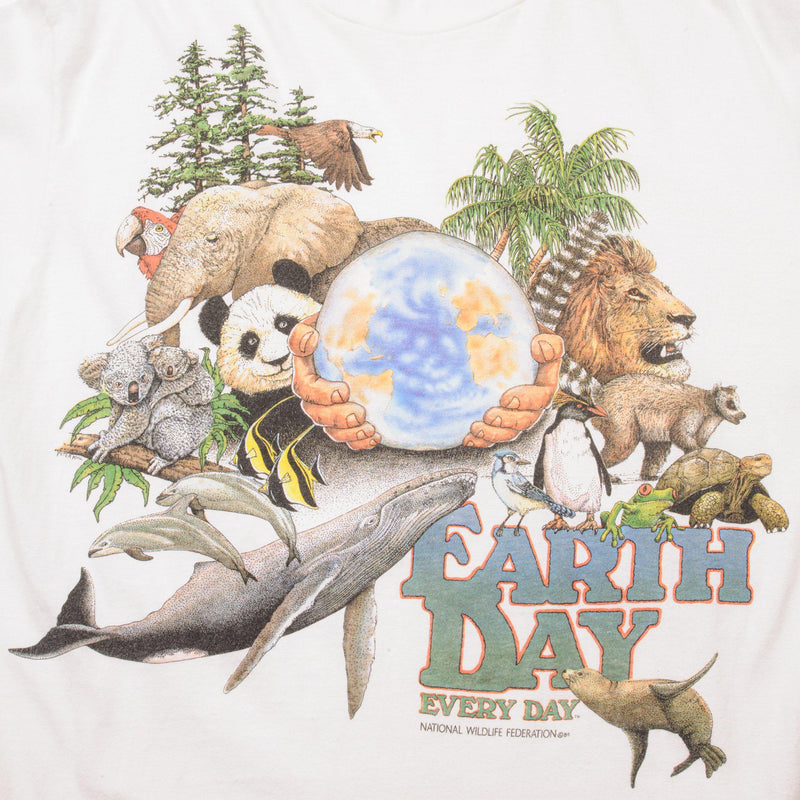 VINTAGE EARTH DAY EVERY DAY TEE SHIRT 1989 SIZE MEDIUM MADE IN USA