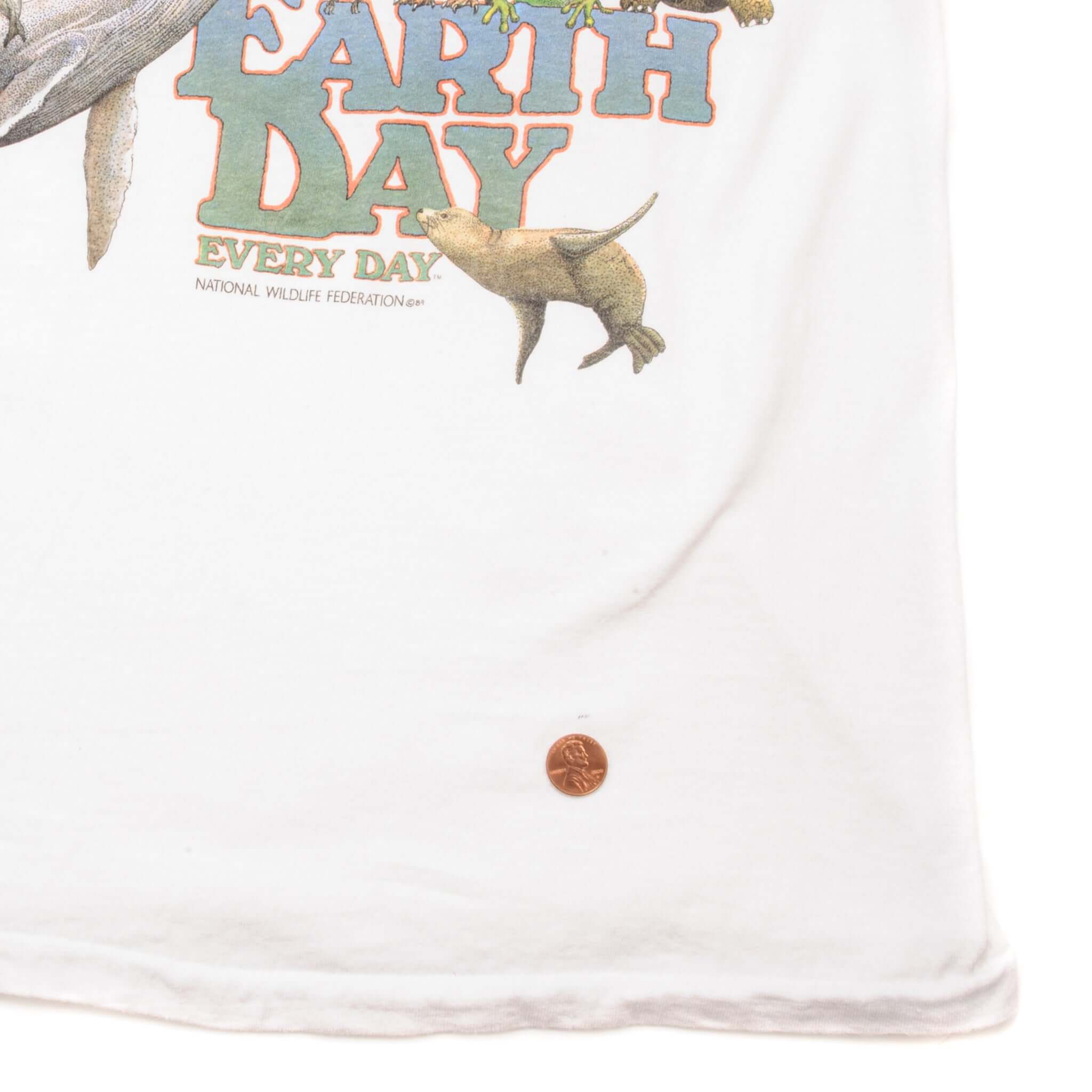 VINTAGE EARTH DAY EVERY DAY TEE SHIRT 1989 SIZE MEDIUM MADE IN USA