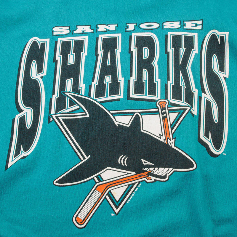 VINTAGE NHL SAN JOSE SHARKS SWEATSHIRT 1992 SIZE XL MADE IN USA