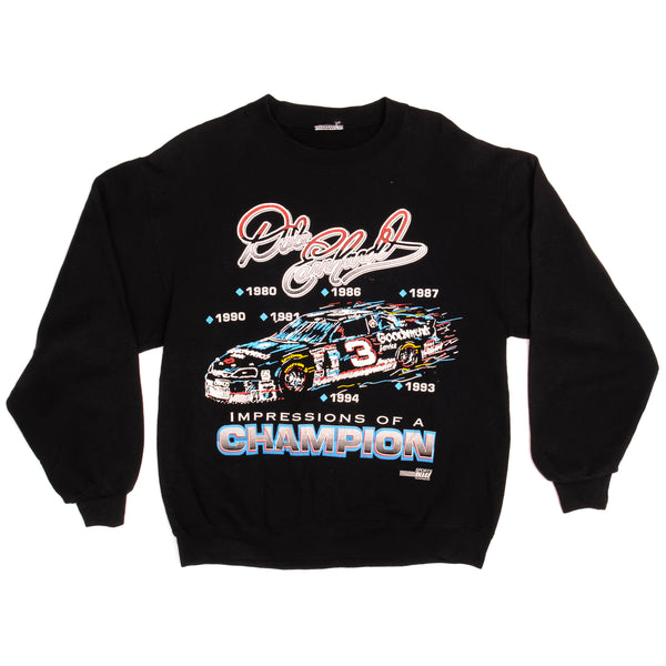 Vintage Nascar Dale Earnhardt Impressions Of A Champion Sweatshirt 1990s Size Large.