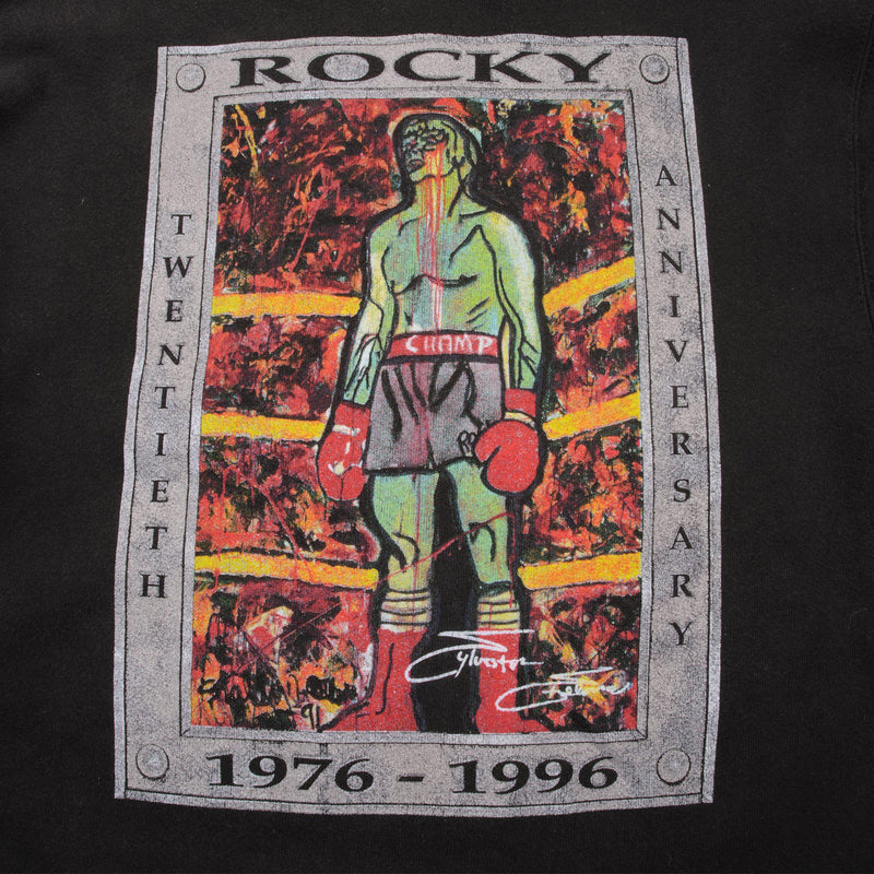 VINTAGE PLANET HOLLYWOOD ROCKY COMMEMORATIVE EDITION SWEATSHIRT 1996 SIZE SMALL MADE IN USA