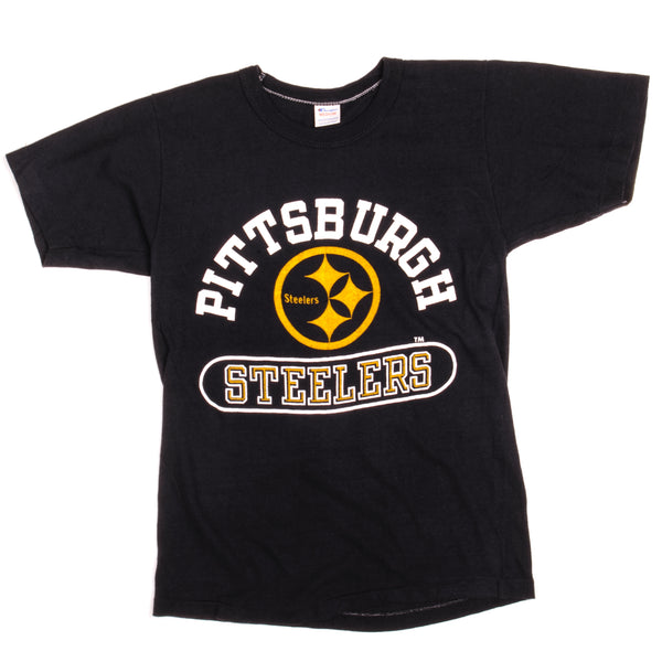 Vintage Champion NFL Pittsburgh Steelers Tee Shirt 1969-Early 1980s Size XSmall Made In USA.